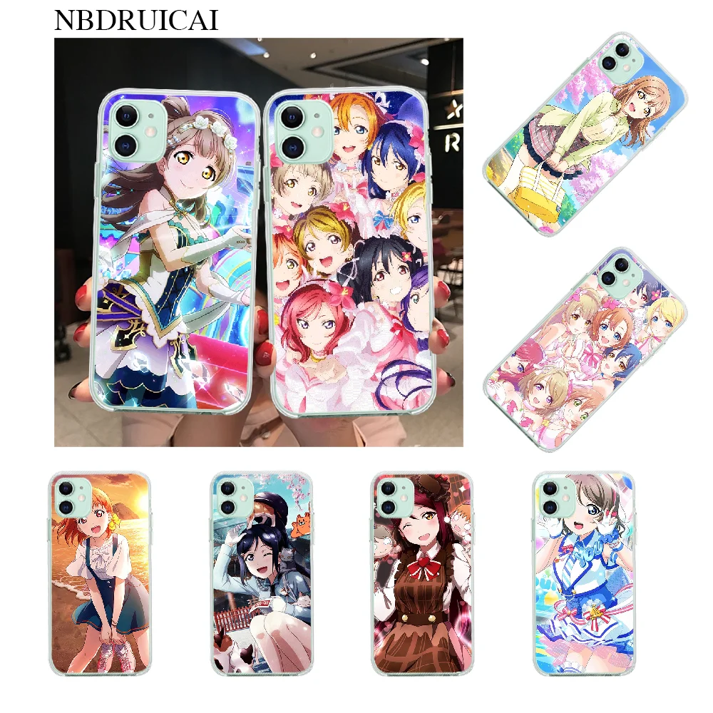 NBDRUICAI аниме красота Любовь Живая блестящая Милая телефонная Обложка для iPhone 11 pro XS