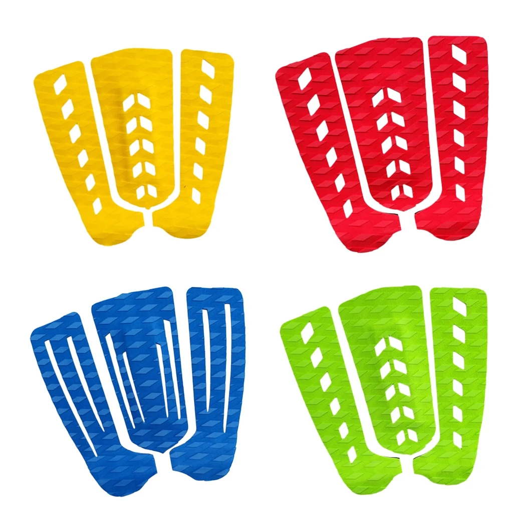 3Pcs Lightweight Surf Traction Pad Stomp Pad for Surfing, Skimboarding, SUP Boarding, Shortboards,Longboards,Funboard