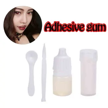 

New Funny Halloween Glue Set Special Glue Vampire Fangs Dentures Scary Cosplay Glue Fancy Party Favors Decoration