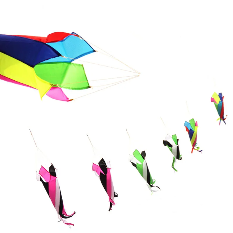 free shipping large kite windsocks flying nylon kites for kids string line delta kite pendant