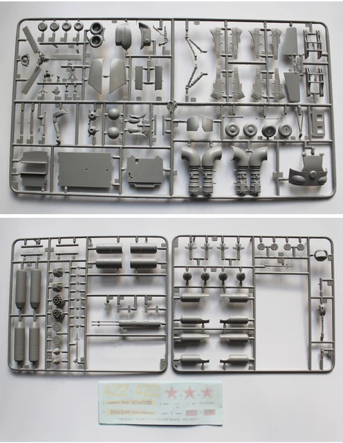 Trumpeter 80311 1/48 Scale Russian Mi-24P Hind-F/Mi-24D Hind-D Airplanes Assembly Model Building Kits Hobby Toys For Adults DIY 4