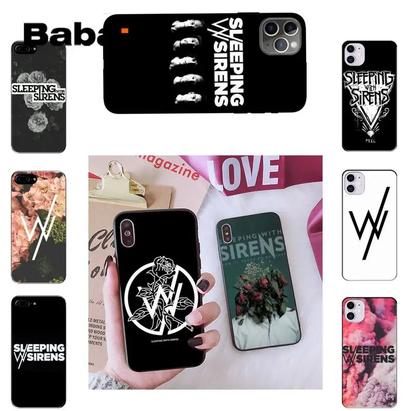 Babaite Sleeping With Sirens черный чехол для телефона из ТПУ с принтом iPhone 8 7 6 6S Plus X XS Макс 5 5S SE