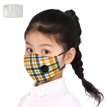 

PM2.5 Kids Mouth Face Mask Child Cotton Cloth With Filter Breathing Valve Children Mask Fits 3-15 Years Old Kids
