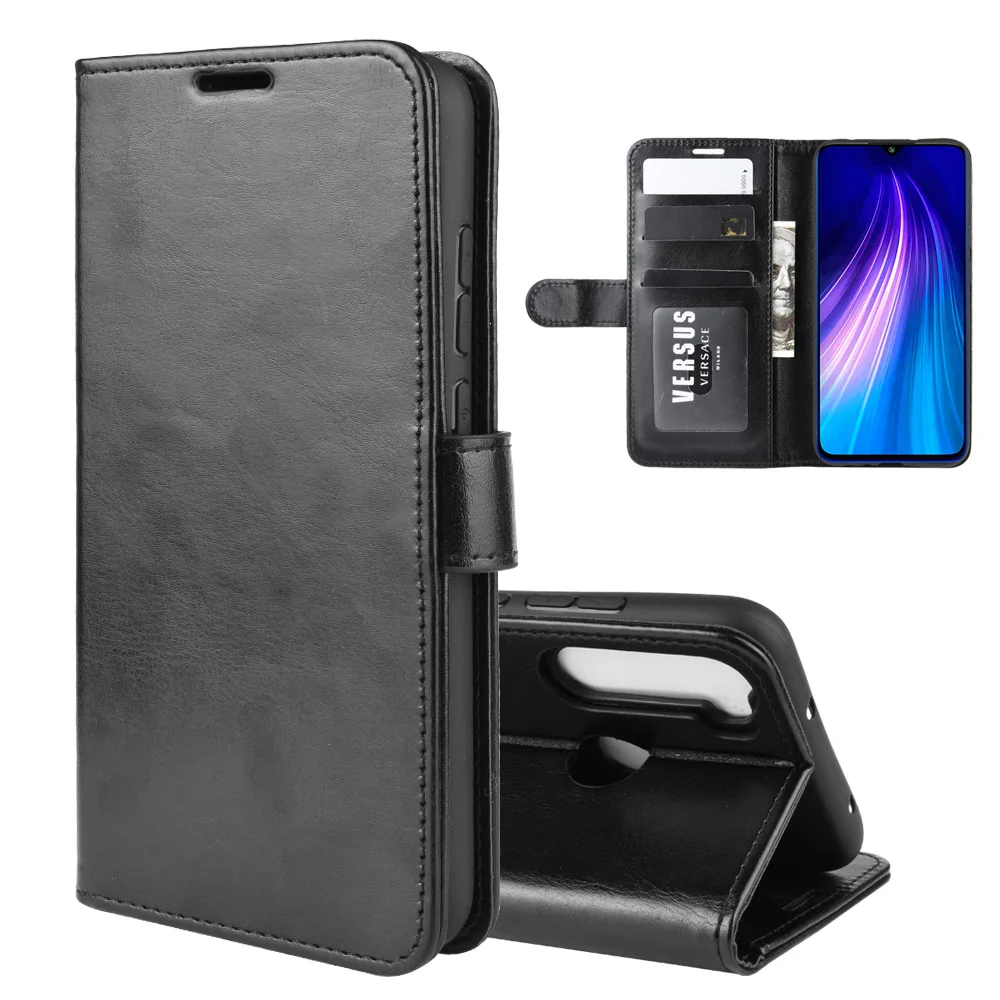Чехол-книжка из искусственной кожи для Xiaomi Redmi Note 8 T, чехол-книжка для телефона, мягкая задняя крышка из ТПУ для Redmi Note 8 T, слот для карт