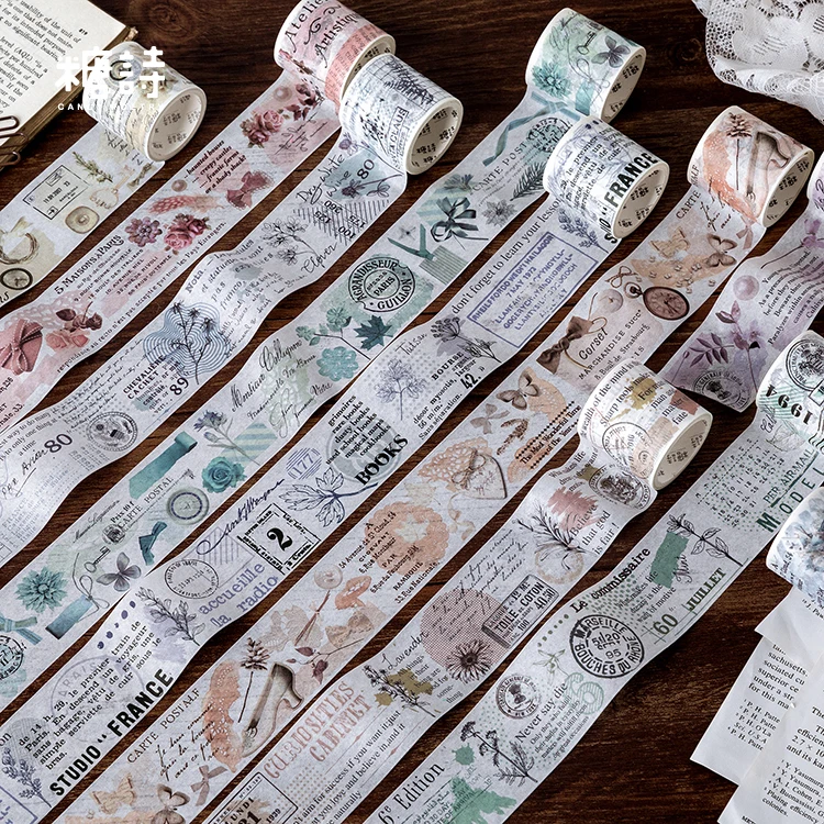 

Vintage Remembrance Time Japanese Stationery Washi Tape Diy Decorative Scrapbooking Masking Tape Adhesive Label Sticker Tape