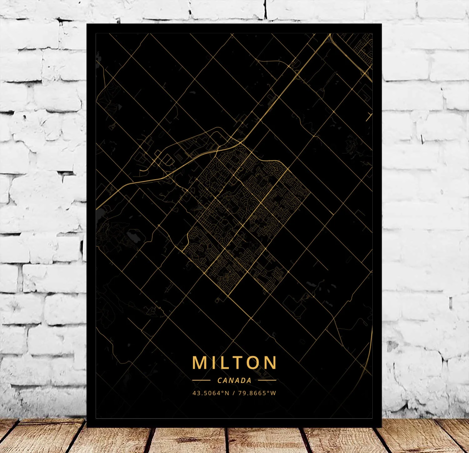 Longueuil Markham Milton Mississauga Montreal оквиль Осава Ottawa Quebec City Регина Ричмонд сагуенай Toronto Канада плакат - Цвет: Milton