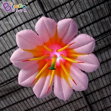 Бинго®2 м Надувное освещение цветок лилии подвесной светильник надувной сценический декор для дизайна окружающей среды