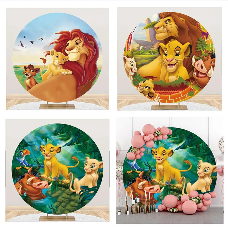 Tanio Disney król lew Simba tła imprezowe ściany okrągły kształt sklep