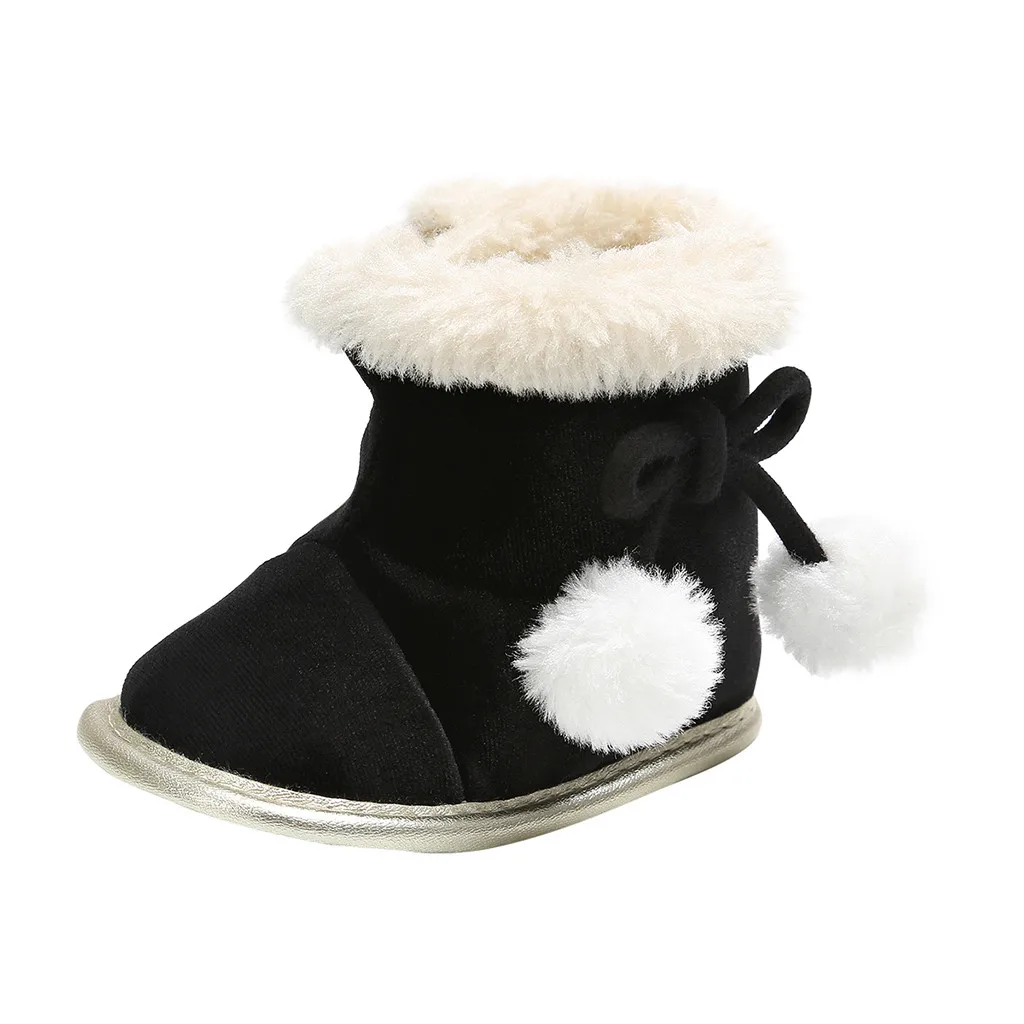 MUQGEW/Обувь для маленьких мальчиков и девочек; осенне-зимняя однотонная обувь без шнуровки для новорожденных; обувь для малышей с украшением в виде хвоста; ботинки для малышей; - Цвет: E