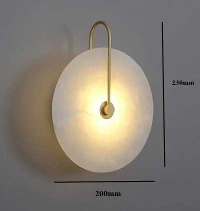Скандинавский современный простой настенный светильник Спальня рядом с Гостиная Лестницы для гостиничного Мрамор настенный светильник для ресторана кафе светильник s - Цвет абажура: Gold---Dia200mm