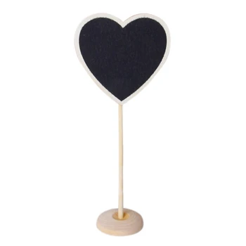 

High Quanlity-1 piece Wood Heart-shaped Small blackboard