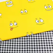160 см* 50 см мультфильм смайлик ребенок хлопок ткань комплект кровати «сделай сам» стеганое платье Лоскутная Ткань Дети Декор ручной работы ткань