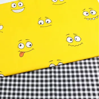 

160cm*50cm cartoon emoticon baby cotton fabric DIY bedding quilting apparel dress patchwork fabric kids handwork decor cloth