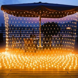 Christmas Decorations for Home Outdoor Waterproof 220V LED Net Garland Fairy Lights New Year 2022 Wedding Party Holiday Lighting