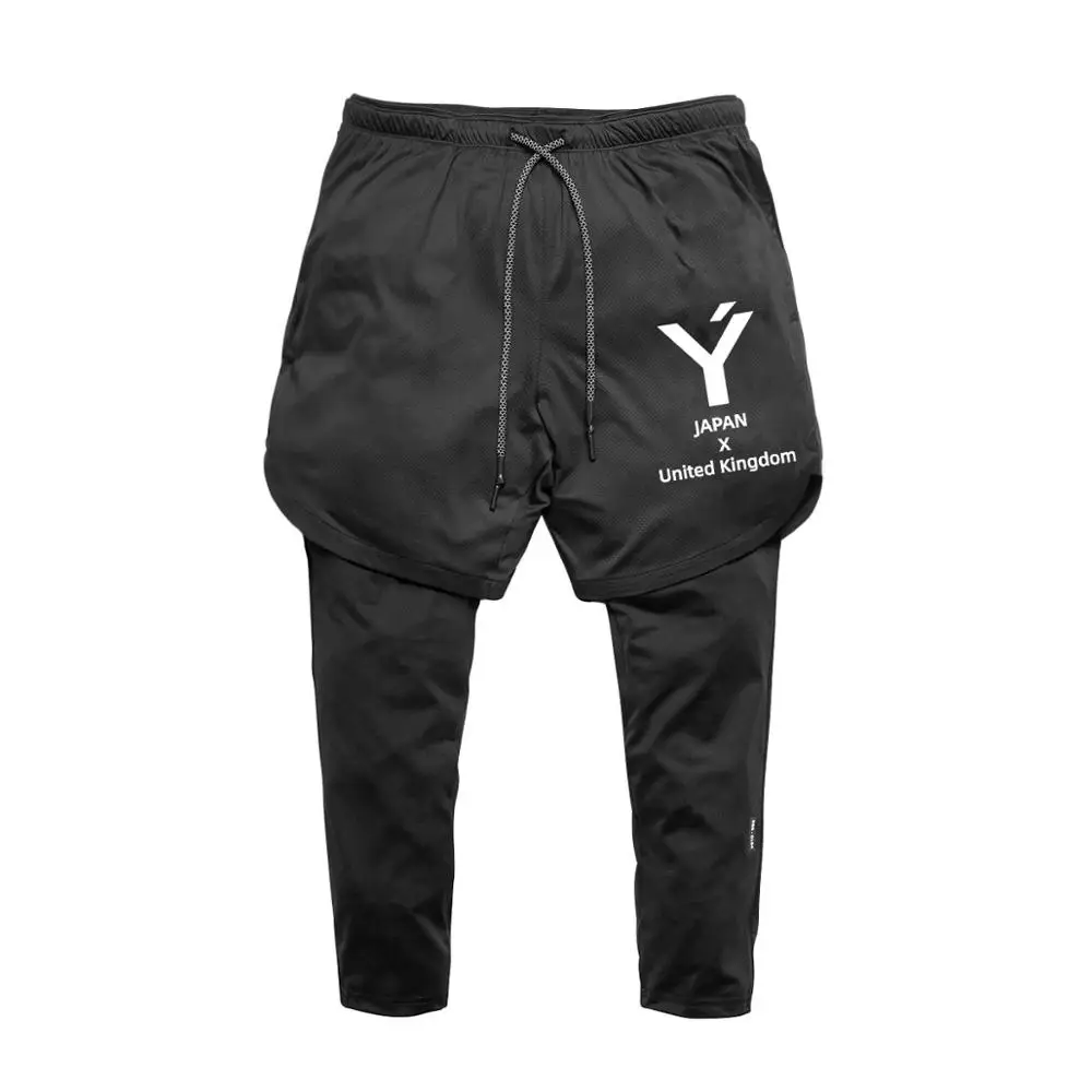 Новинка 2020 спортивные штаны для бега мужские шорты и леггинсы 2 в 1 спортивная