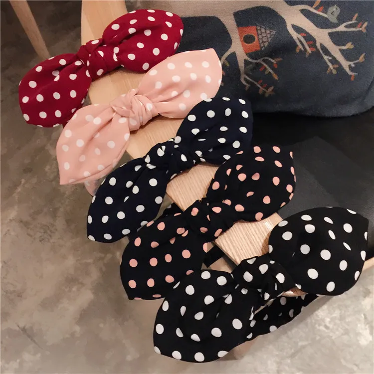 Fashion Lady Fabric Big Ribbon Hair Hoop Girls Bow Widened Headband Ornaments Hairbands For Women Headwear Hair Accessories