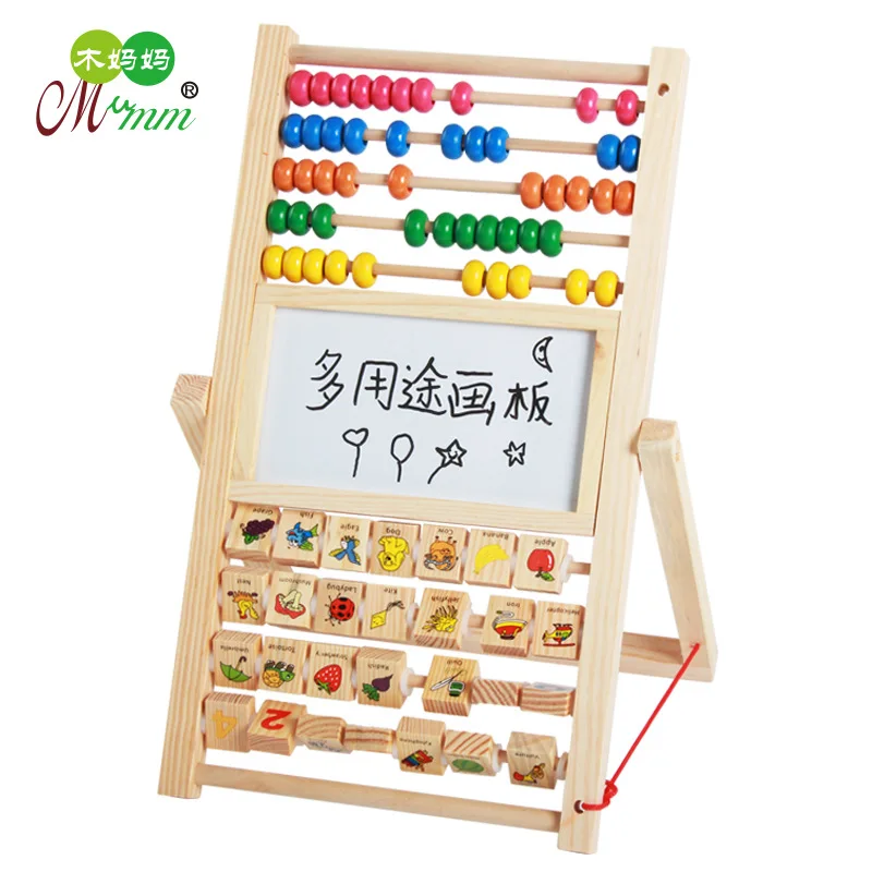 

Wood Mom Multi Purpose Sketchpad Calculation Frame CHILDREN'S Early Childhood Educational Multi-functional zhu suan jia Magnetic