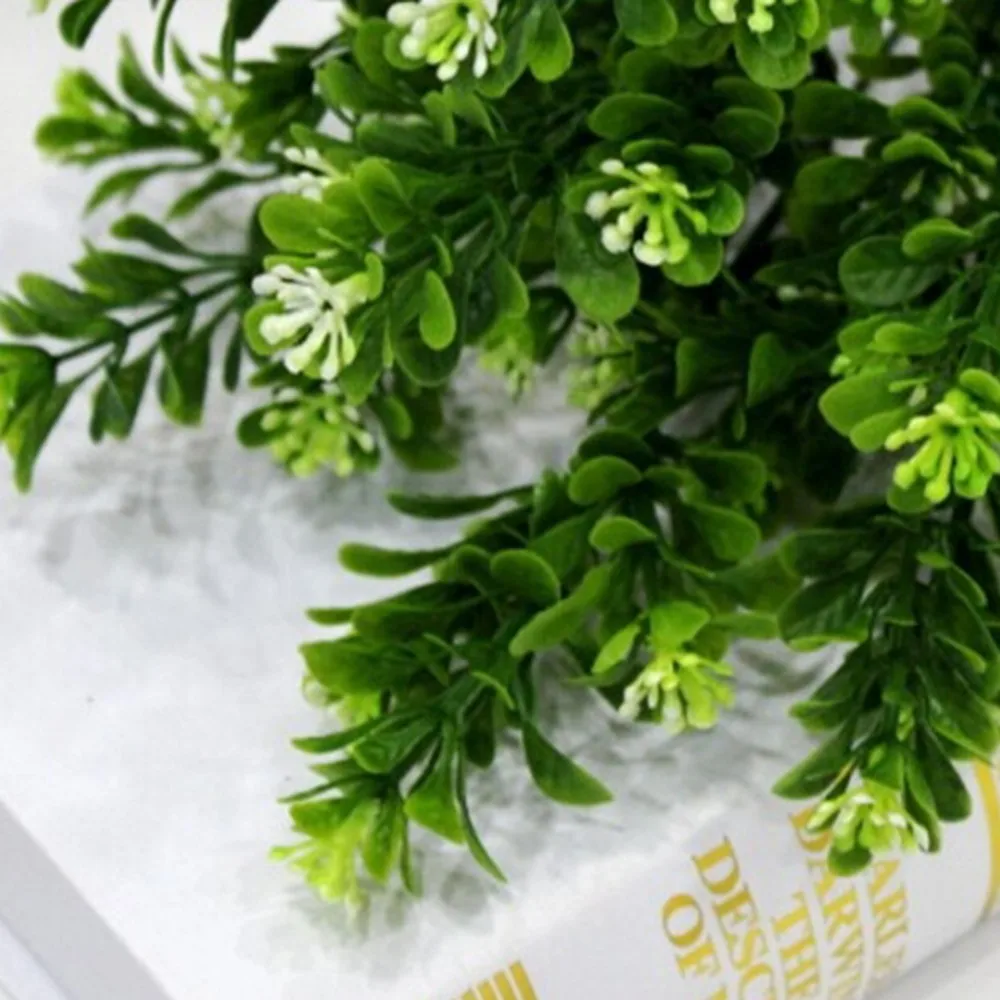 Green Plastic Simulation Water Grass 7 Forkweed Flower Simulation Water Grass Orchid Simulation Plant Bouquet Home Decor Hot