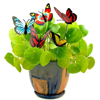 

Outdoor Decor With Pile 5 Pcs/Bunch Colorful Butterfly Stakes Butterfly Flower Pots Decoration Garden Supplies