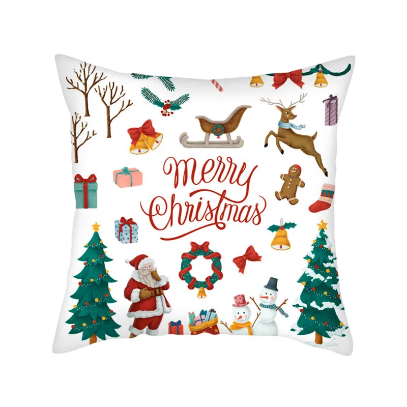 Fuwatacchi веселый рождественский чехол для подушки, Рождественский колокольчик, подарок, наволочки для подушки, для дома, дивана, декоративные наволочки 45*45 см - Цвет: PC11528