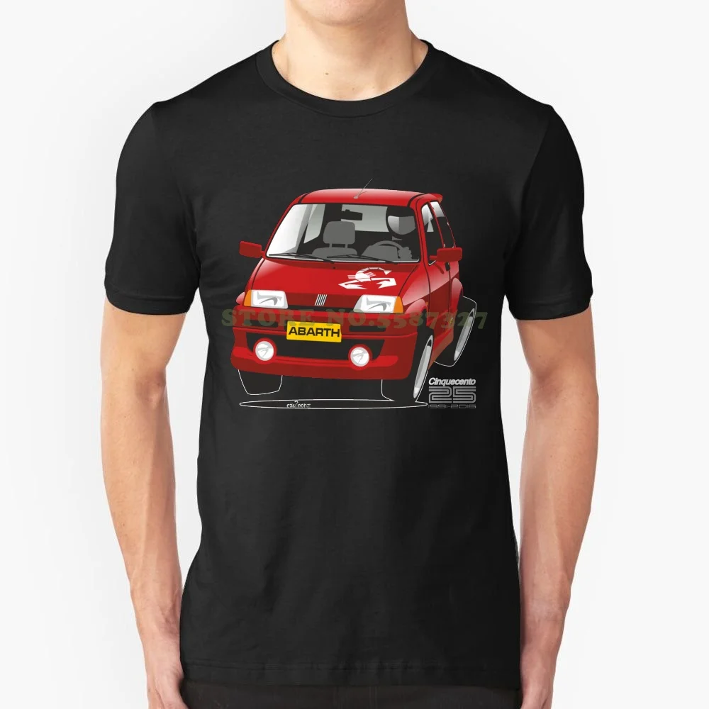 Fiat Cinquecento Abarth Caricatura Grafica Personalizzata Divertente Vendita Calda Tshirt Fiat Cinquecento 500 Sporting Abarth City Classic 25