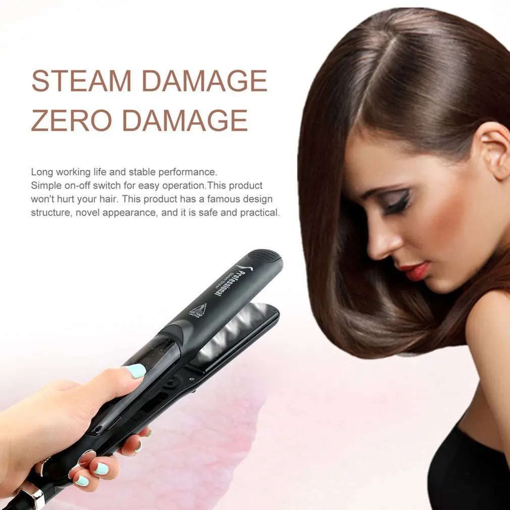 Professional Ceramic Vapor Steam Hair Straightener Hair Salon Steam Styler Styling Tool Salon Personal Use