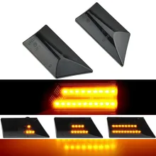 Para opel vectra c 2002-2008 signum led sinais de volta do carro lado marcador luz dinâmica piscando lâmpada blinker lateral acessórios automóvel