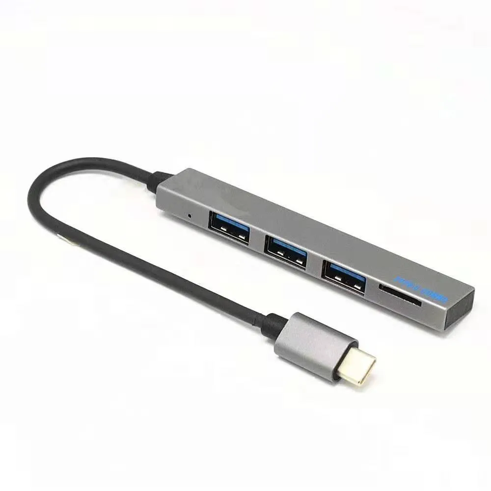USB C концентратор 4 порта type C концентратор адаптер Мульти USB 2,0 разветвитель USB-C концентратор
