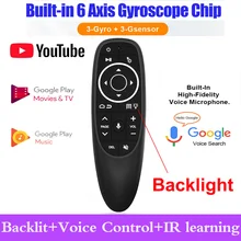 G10S Pro Backlit Air Mouse Voice Control with Backlight Gyro Sensing Mini Wireless Smart Remote Control For Android tv box PC