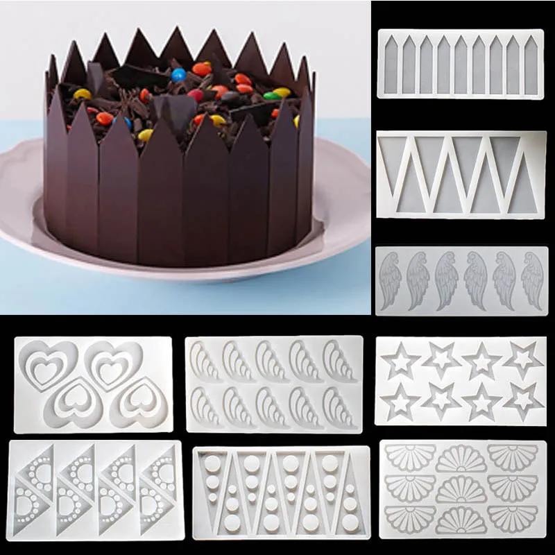 1pcs birthday cake frame mould cake mould sugar craft kitchen small tool cake decoration tool soft sugar mold baking accessories