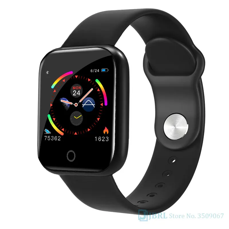 Умные часы из нержавеющей стали WMen omen Smartwatch для Android IOS, электронные умные часы, фитнес-трекер, умные часы с квадратным циферблатом - Цвет: I5 silicone black