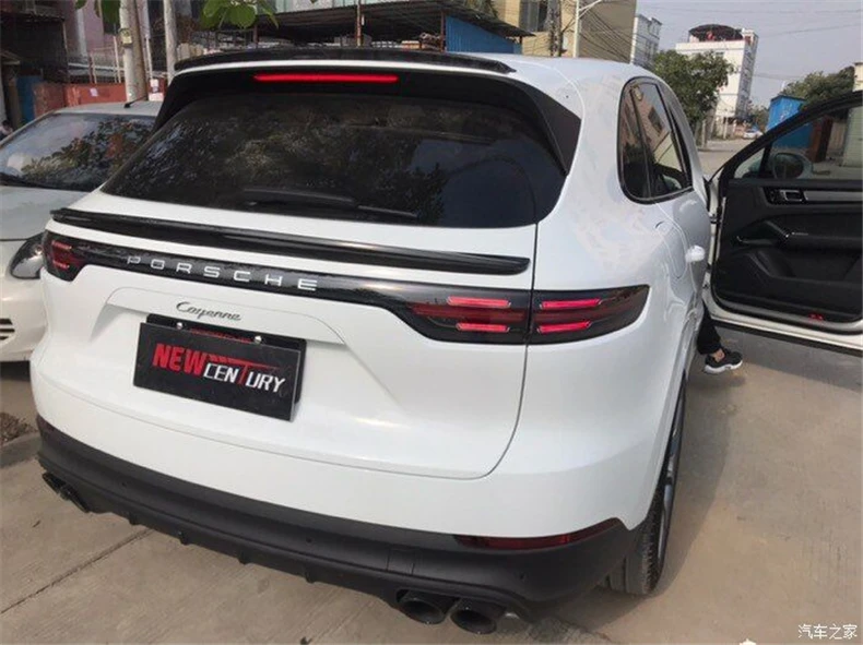 Спойлер из углеродного волокна для Porsche Cayenne крыло спойлера высокое качество модификация автомобиля аксессуары