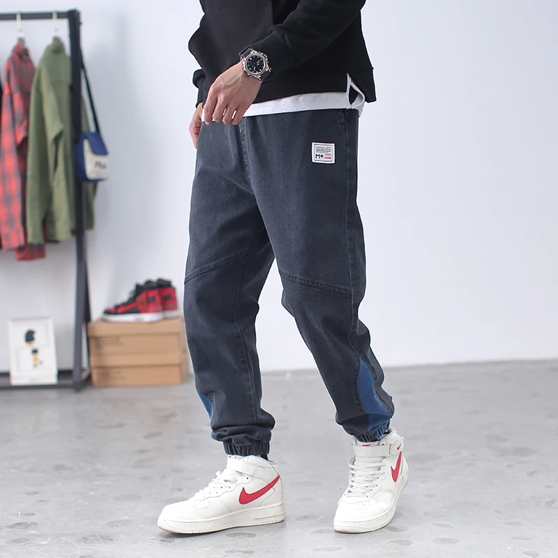 Casual Blue Jeans for Mens Japanese Streetwear Man Jeans 2020 Cargo Pants Harajuku Pants Casual Jogger Men Punk Male Trousers