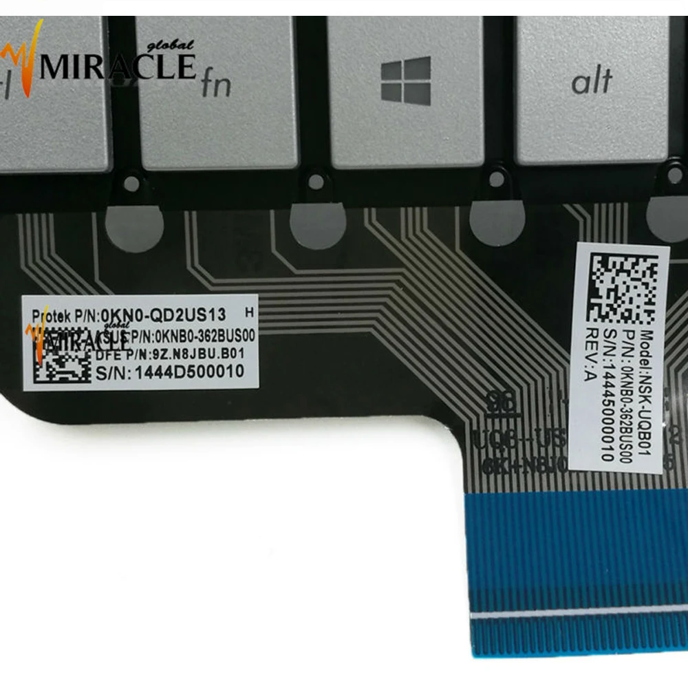 Клавиатура для ноутбука ASUS UX301L UX301LA UX301 UI US английская раскладка серебряный бренд