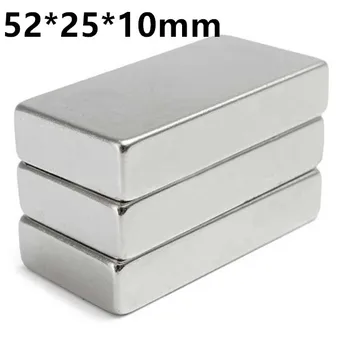 

set of 1 Square Block Cuboid Magnet 50x25x10mm Powerful Rare Earth Neodymium N52 Magnets For Speaker Motors Mayitr