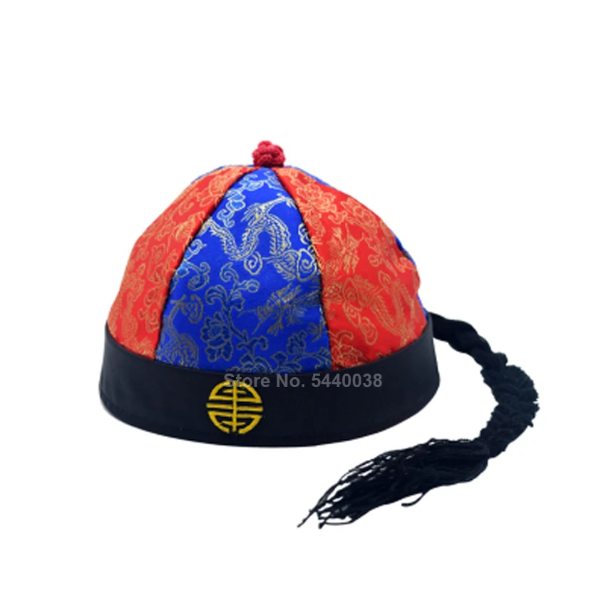 Sombrero chino de dinastía Qing para adultos y niños, traje Tang tradicional, emperador, novio, gorro suave, regalo de Año Nuevo - AliExpress
