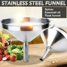 Stainless Steel Funnel Kitchen Oil Liquid Funnel Metal Funnel with Detachable Filter Wide Mouth Funnel for Canning Kitchen Tools