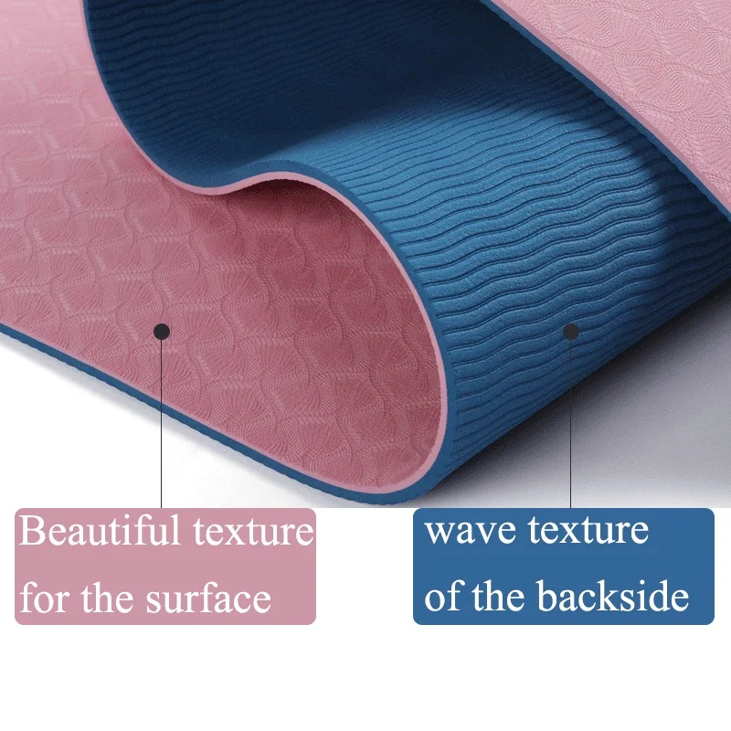 1830*610*6mm TPE Yoga Mat with Position Line Non-slip and Tasteless Fitness Mat Pilates Beginner Environmental Fitness Gymnastic