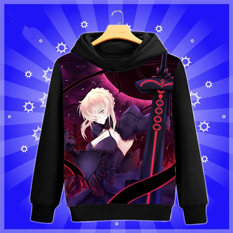 Крутая аниме-Толстовка Fate/stay night артурия Пендрагон фигурка Косплей Толстовка с капюшоном Весна Осень Мужчины Женщины пуловер пальто - Цвет: 18