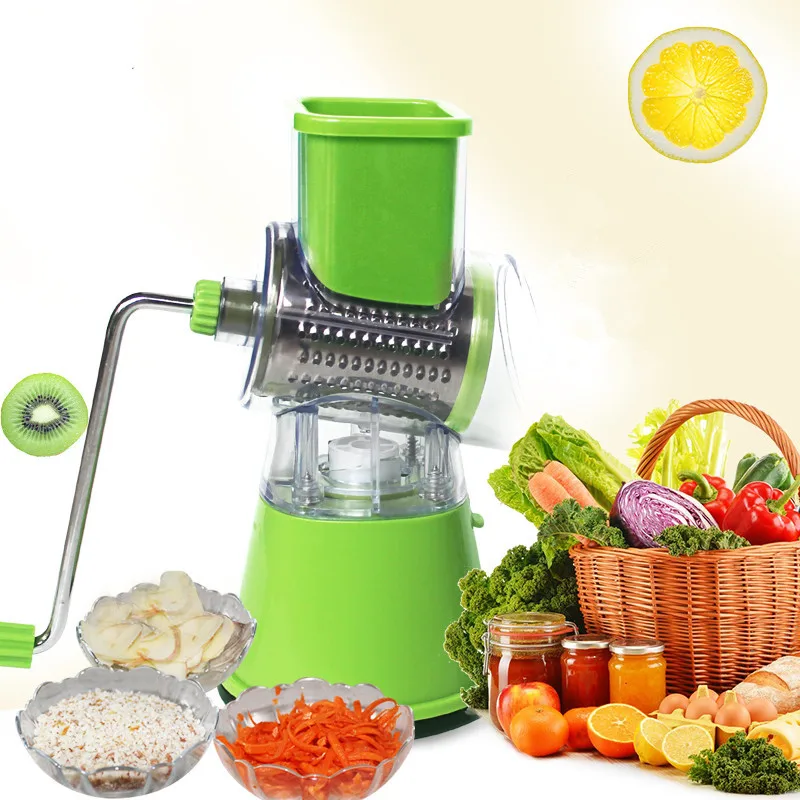 Multi‑Functional Hand Crank Vegetable Cutter Grater Food