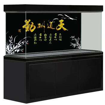 

[JX-1033] Fish Tank Background HD Calligraphy Series Aquarium Sticker Mural Decoration Painting Pattern Size Can Be Customized