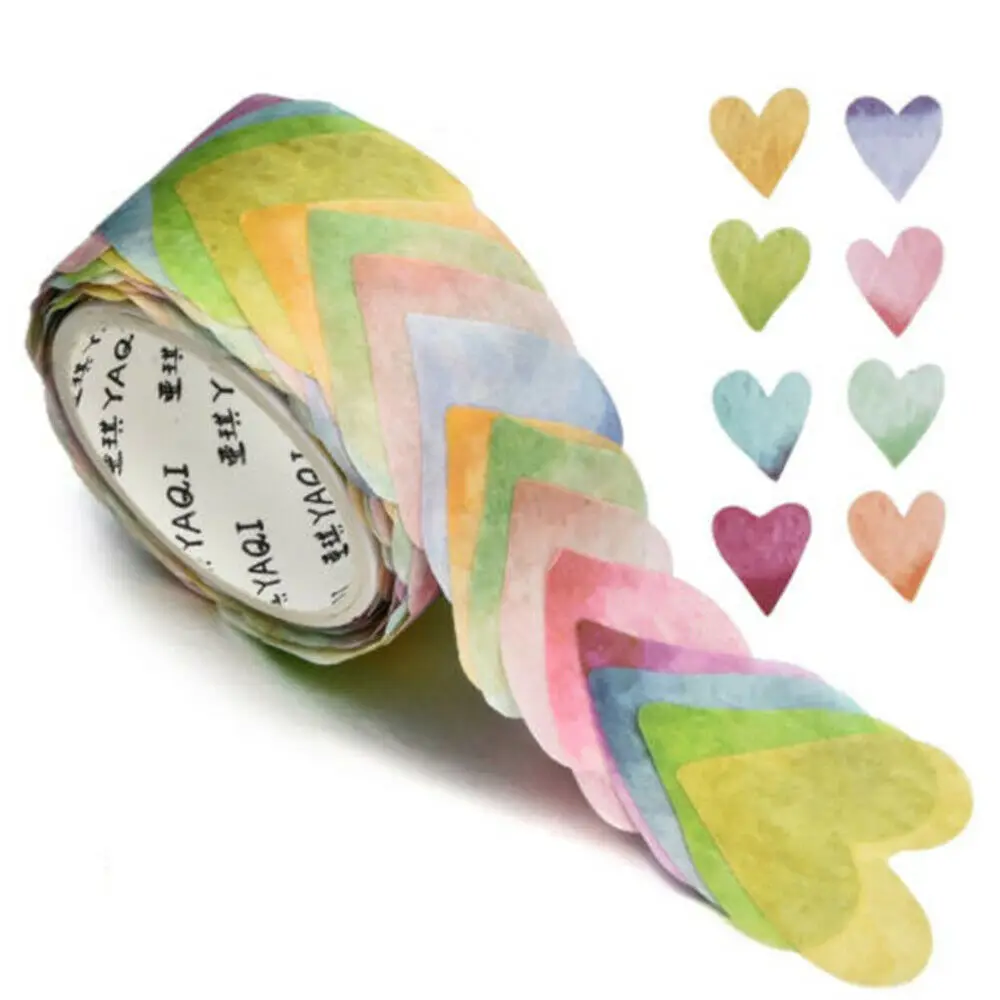 200PCS-Roll-Masking-Petals-Tape-Washi-Tape-Scrapbook-Sticker-Sticky-Paper-Flower