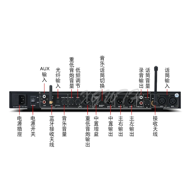 2 Wireless Microphone Effector System Anti-howling