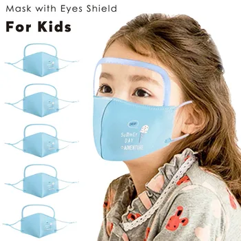 

5PCS Child Outdoor Face Mask With Eyes Shield Washable Mask Reuseable Mouth Mask Cloth Mouth Mask Washable Mouth Cover Mouth Fac