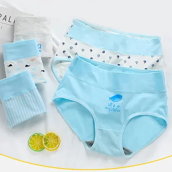 

Gift Box 5 Pcs/lot Panties Set Cotton Underpants Plus Size Breathable Women's Briefs Lingerie Cartoon Underwear Female Intimates