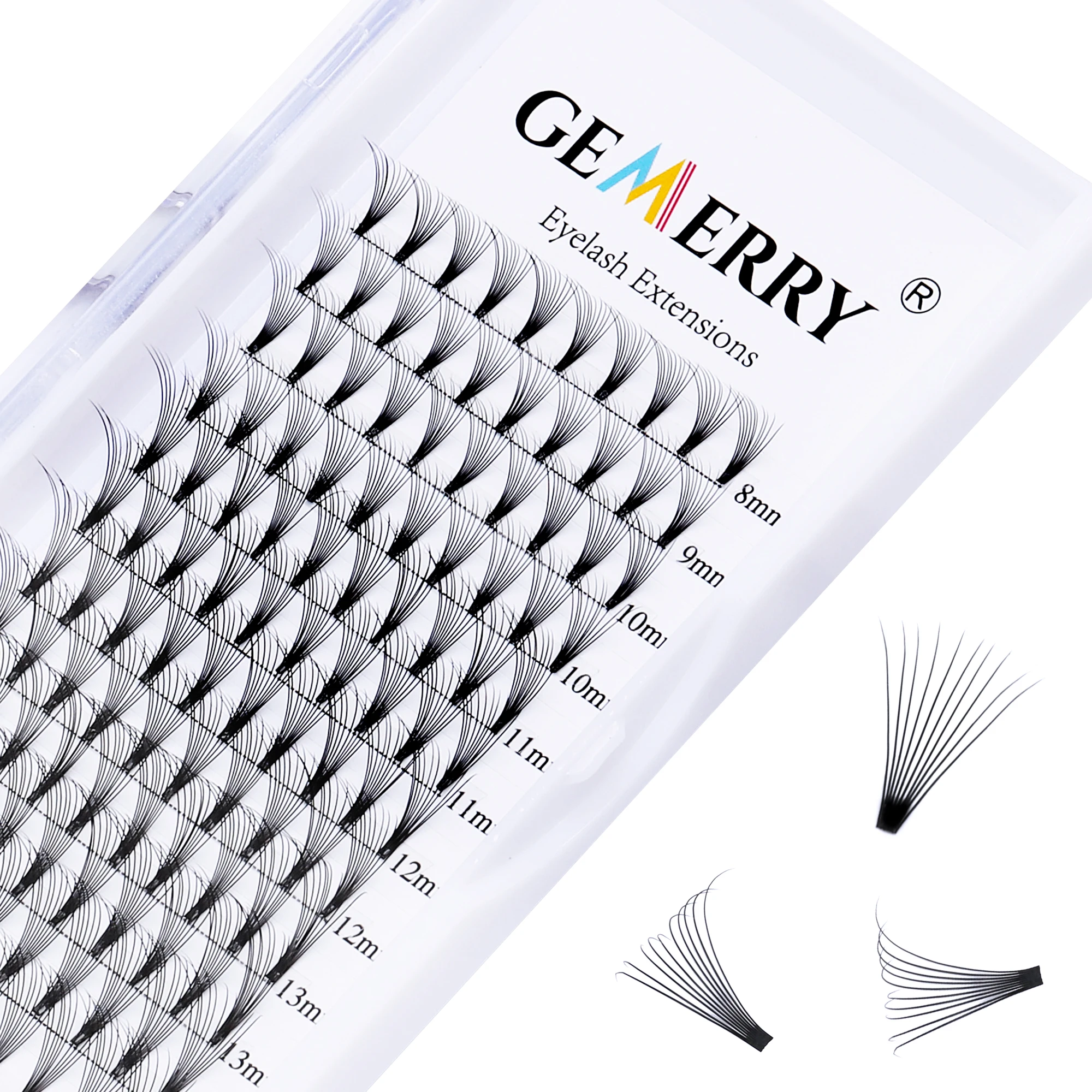 

10D Premade Russian Volume Fans Eyelash Extensions Makeup Supplies Short Stem Premade Volume Fan Lashes Soft Faux Mink Eyelashes
