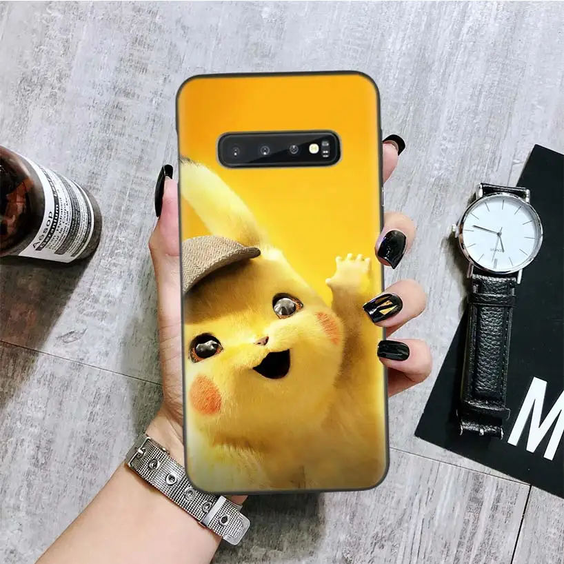 Пикачу фильм черная крышка чехол для телефона для samsung Galaxy A50S A10S A20S A10 A20E A30 A40 A50 A70 M40 M30S A80 корпус под плетенную сумку - Цвет: BA143-1