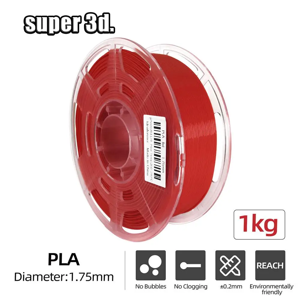 

3D Printer Filament PLA/PLA+ 1KG 1.75mm Transparent Neat Spool 3D Plastic Printing Material high purity for 3D Printers/ Pens