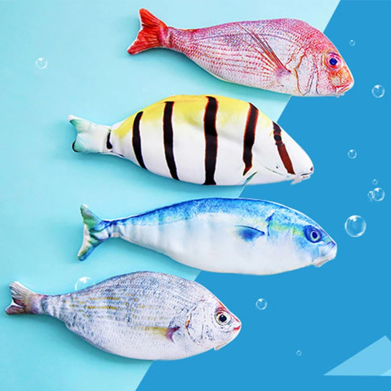 

Creative Realistic Fish Shape Kawaii Pen Bag Make-up Pouch Pen Pencil Case With Zipper Pencil Pouch School Supplies Stationery