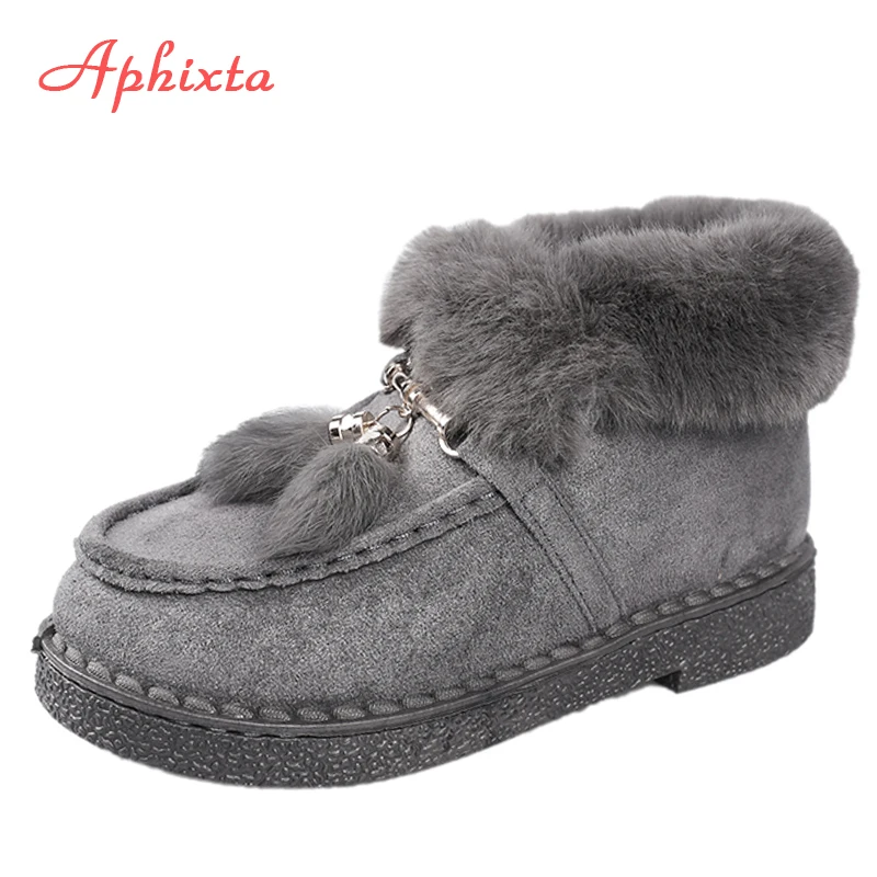 Женские зимние ботинки Aphixta Зимние ботильоны с искусственным мехом женские